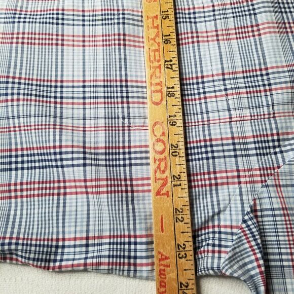 Ralph Lauren Long Sleeve Button Down Oxford Shirt Large Blue Plaid CottonStretch - Picture 5 of 9